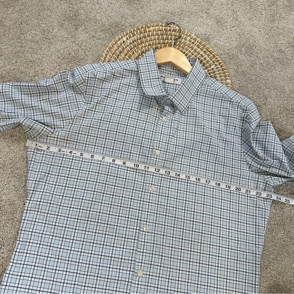 Mizzen+Main Men’s Performance Lightweight Leeward Dress Shirt Longsleeve Blue L - Picture 12 of 16